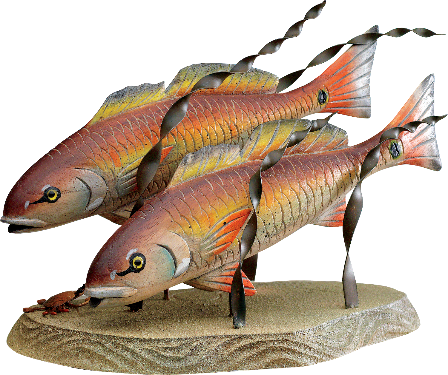 T. I. Design Handcrafted Wood and Metal Artwork - Mini Redfish Pair ...